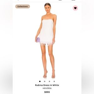 Retrofete Rubina Dress - White - Size Small